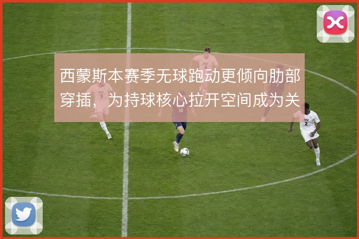 西蒙斯本赛季无球跑动更倾向肋部穿插，为持球核心拉开空间成为关键